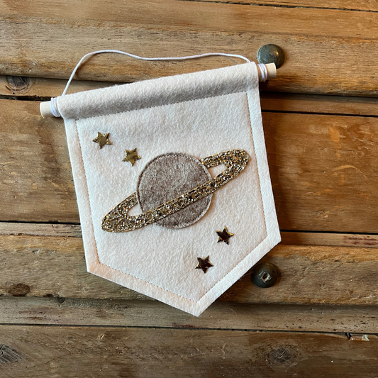 Felt Saturn Space Wall Pennant