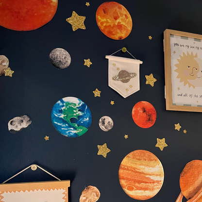 Felt Saturn Space Wall Pennant
