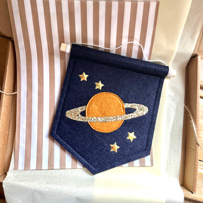 Felt Saturn Space Wall Pennant
