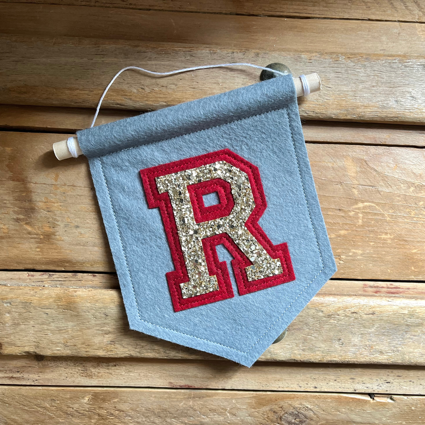 Personalised Varsity Initial Pennant