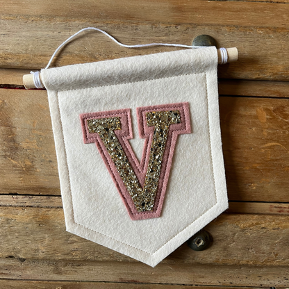 Personalised Varsity Initial Pennant