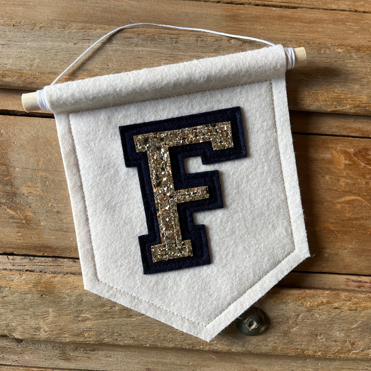 Personalised Varsity Initial Pennant