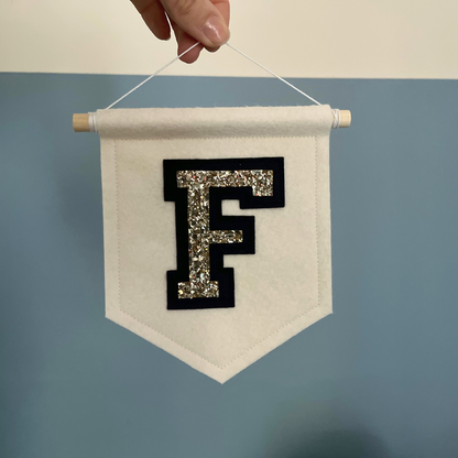 Personalised Varsity Initial Pennant