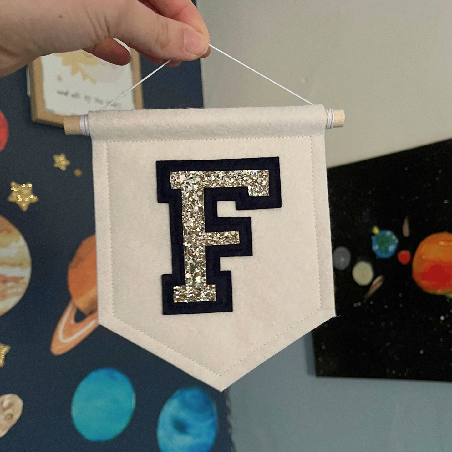 Personalised Varsity Initial Pennant