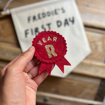 Personalised School Banner Rosette