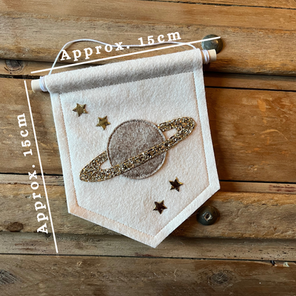 Felt Saturn Space Wall Pennant