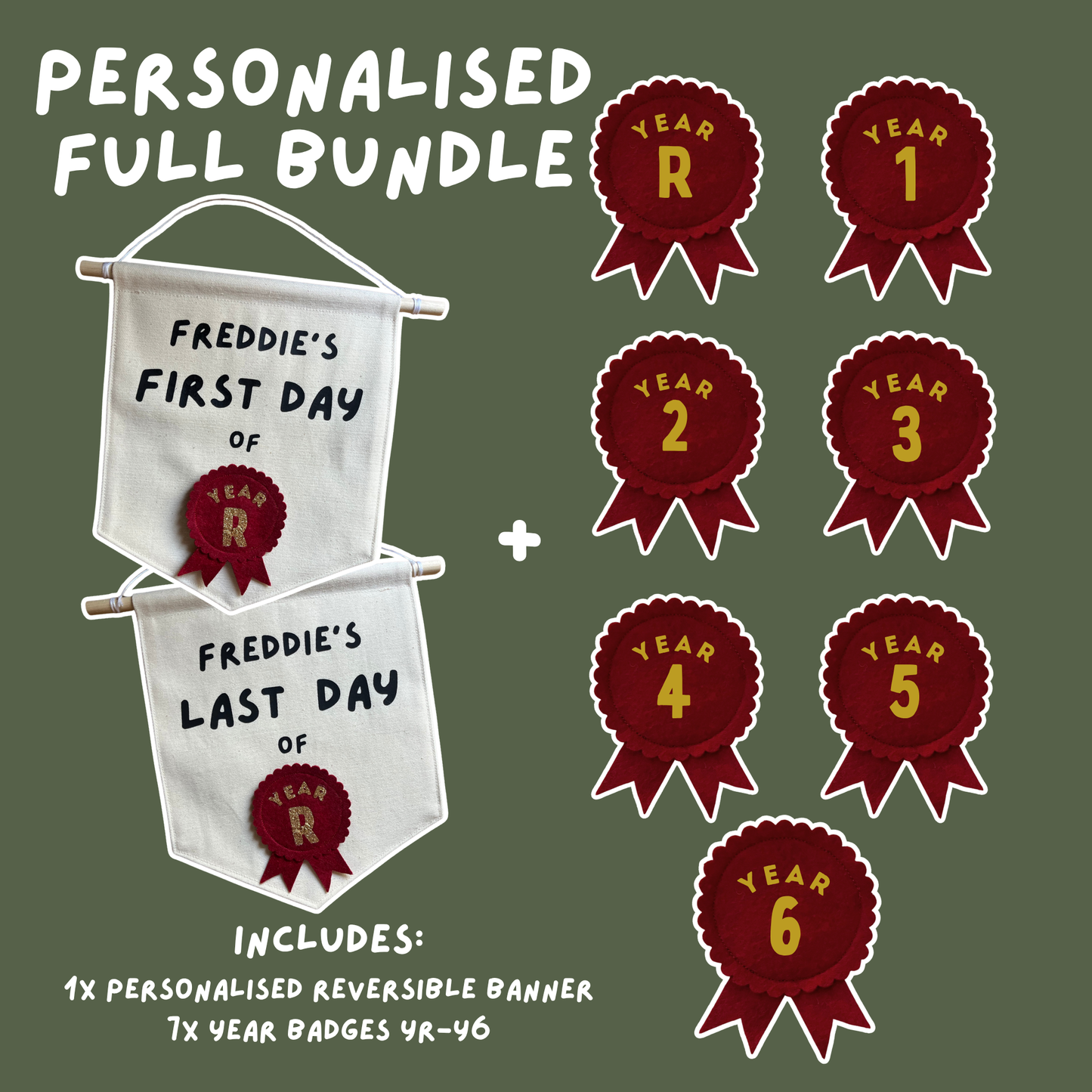 First Day/ Last Day of School Reversible Banner
